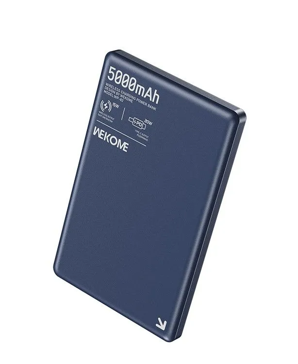 Wekome WP-82 беспроводной аккумулятор для быстрой зарядки мощностью | 3А | 15 Вт | 5000 мАч | blue, JOYA