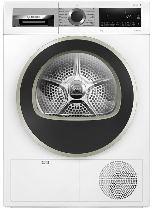 Сушильная машина Bosch WQG1420AME | Максимальная загрузка: 9 кг | Количество программ: 15 | Габариты (ВхШхГ): 84.2x59.8x61.3 см | Цвет: Белый | Global