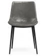 Woodville Стул на металлокаркасе Алеида серая экокожа / черный глянец | Ширина - 48; Глубина -  53; Высота - 82.5см; Высота сиденья - 48