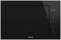 Встраиваемая микроволновая печь СВЧ Smeg FMI625CN \ объем: 25 л, 38.8x59.5x47 см, черное стекло Eclipse
