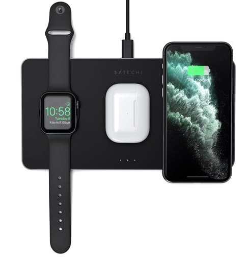Satechi Станция Галактика: Satechi Trio Wireless Charging Pad | для телефона, часов и наушников | (ST-X3TWCPM)
