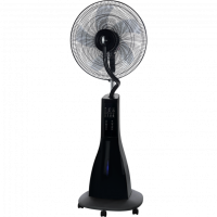 Вентилятор с увлажнителем воздуха HIBERG FW 400 B / напольный, 90 Вт, диаметр лопастей - 40 см, 53 дБ, черный