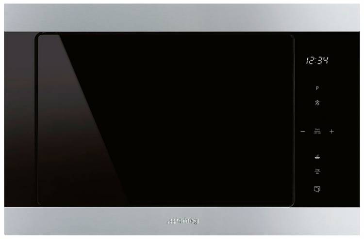 Smeg встраиваемая микроволновая печь | FMI325X | объем: 25 л | 38х56х50 см | чёрное стекло