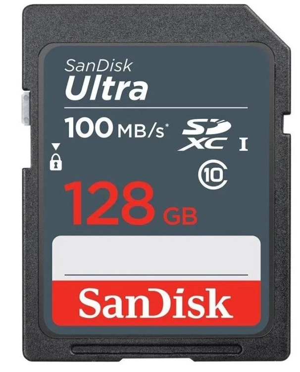 Карта памяти SD 128Gb SanDisk SDXC | Class 10 | UHS-I | U1 Ultra | 100 MB/s | Global