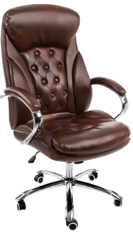 Woodville Компьютерное кресло Rich | Максимальная нагрузка - 130 кг | Материал обивки - Экокожа | Цвет: Коричневый