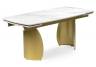 Woodville Керамический стол Готланд 180(240)х90х79 Вяз Скандинавский / золото