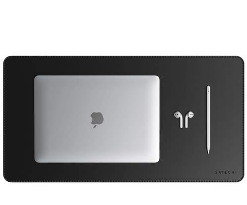 Satechi Eco Leather Deskmate | Коврик для компьютерной мыши (ST-LDMK) Размер 58,5 x 31 см. Цвет черный.	