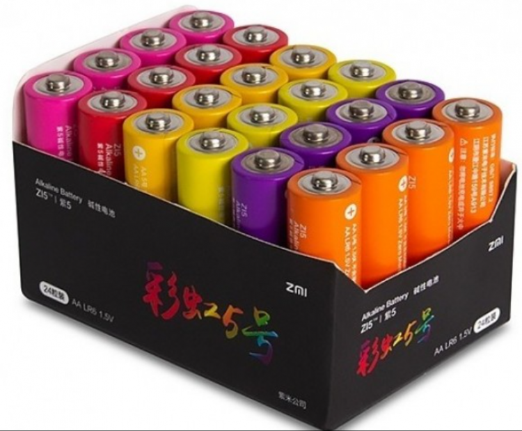 Батарейки алкалиновые Xiaomi ZMI Rainbow Z15 типа АА (24 шт.) цветные
