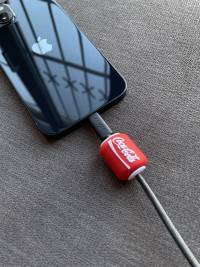 Протектор для защиты от износа, заломов, трещин и разрыва кабеля мобильного телефона, usb (Coca Cola)) 1