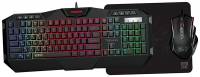 Игровой набор Qumo Dominator K66/M83, кл-ра проводная, 104+8 клавиш, подсветка радужная, мышь проводная, оптическая, 4 цвета, 1200/1600/2400/3200 dpi