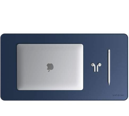 Satechi Eco Leather Deskmate | Коврик для компьютерной мыши (ST-LDBM) Размер 58,5 x 31 см. Цвет синий.	