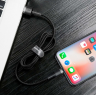 Baseus Кабель USB cafule | Цвет: Черный/Серый | Разъемы: USB-Lightning | Ток зарядки: 2.4А | Длина кабеля: 1м