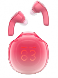 Acefast беспроводные наушники T9 Crystal (Air) color bluetooth earbuds, цвет: Pomelo red