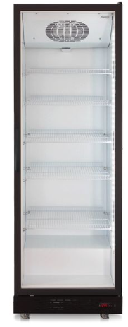 Холодильная витрина Бирюса Б-B600DU / черный, однокамерная, 567 л, внешнее покрытие-металл, стекло, дисплей, размер 67 х 203 х 70 см / Global