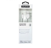 Кабель Qumo MFI, Type-С -  Apple 8 pin, 1м, Type-C, 5В, 2,4А, 12W, нейлоновая оплетка, металлический коннектор, золото