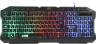 Игровой набор Qumo Mystic K58/M76, кл-ра проводная 104 + 10 клавиш мультимедиа, встроенные подсветки общая + кнопок 3 цвета, мышь проводная, оптическая, 1200/1600/2400/3200 dpi с подсветкой, коврик