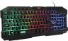 Игровой набор Qumo Mystic K58/M76, кл-ра проводная 104 + 10 клавиш мультимедиа, встроенные подсветки общая + кнопок 3 цвета, мышь проводная, оптическая, 1200/1600/2400/3200 dpi с подсветкой, коврик