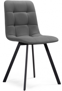 Woodville Стул на металлокаркасе "Чилли" черный | темно-серый | Ширина - 43,5; Глубина - 50; Высота - 87,5 см