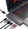 Satechi USB-хаб Aluminum Pro Hub | Все в одном | Для MacBook,Iphone 15 (ST-CMBPM)