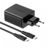 Acefast сетевое зарядное устройство A13 PD 65W (2C+A), цвет: черный