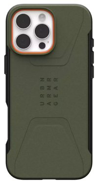 Urban Armor Gear Чехол для iPhone 16 Pro Max Civilan case с MagSafe, Olive Drab