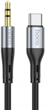 Аудио-кабель Hoco UPA22, AUX, Type-C - Jack 3,5, 1 м, круглый, силикон