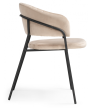 Woodville Стул на металлокаркасе Лукас бежевый / черный | Ширина - 58; Глубина - 52; Высота - 78 см