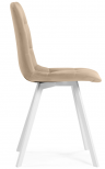 Woodville Стул на металлокаркасе "Чилли" белый | бежевый | Ширина - 43,5; Глубина - 50; Высота - 87,5 см