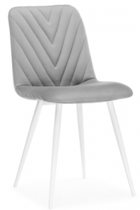 Woodville Стул на металлокаркасе "Ральф" светло-серый | белый | Ширина - 44; Глубина - 53; Высота - 83 см