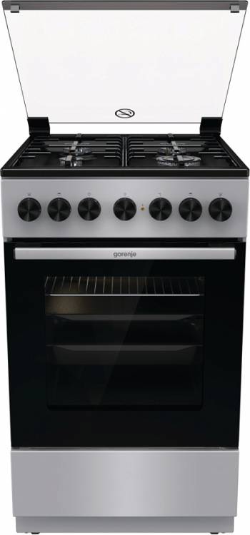 Комбинированная плита Gorenje GK5B40SH / конфорок газовых - 4 шт, духовка - 70 л, покрытие - эмалированная сталь, электроподжиг, газконтроль , 50см*85см*59см / Global
