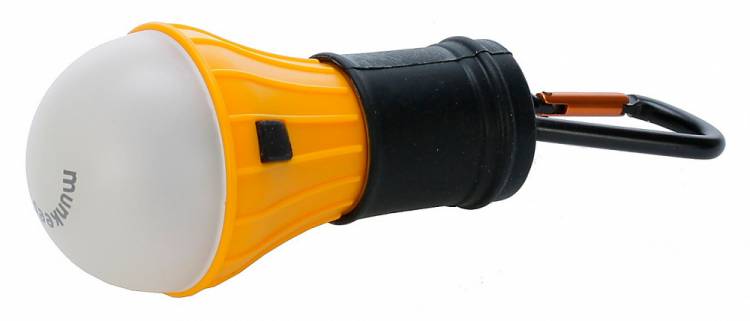 Фонарь походный Munkees 1028 черный/оранжевый лам.:светодиод. AAAx3