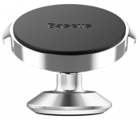 Автомобильный держатель BASEUS Small ears, магнитный, серебряный, на клею, компактный с регулеровкой SUER-B0S
