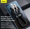 Baseus Кабель USB Cafule Series Metal | Цвет: Черный | Разъемы: USB - Type-C | Длина кабеля: 2м | Ток зарядки: 6A | Мощность: 66вт | Материал: Цинковый сплав/Нейлоновая плетеная проволока