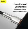 Baseus Кабель USB Cafule Series Metal | Цвет: Черный | Разъемы: USB - Type-C | Длина кабеля: 2м | Ток зарядки: 6A | Мощность: 66вт | Материал: Цинковый сплав/Нейлоновая плетеная проволока