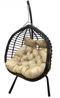 Ортис кресло подвесное двойное, максимальная нагрузка: 150 кг, цвет: бежевый, страна производства: Россия