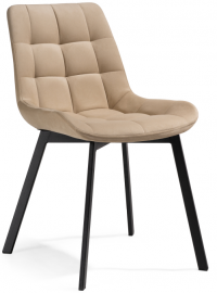 Woodville Стул на металлокаркасе "Челси" бежевый | Ширина - 50; Глубина - 60; Высота - 80 см