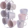 30735 Lorain Набор кружек 7 предметов, на подставке/ "голубой, розовый", 431 мл