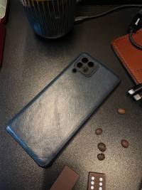 Силиконовый чехол под кожу для Samsung  Galaxy A22, Синий