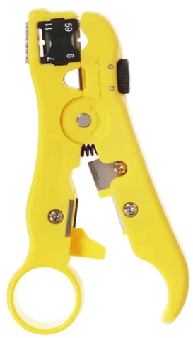 Инструмент для зачистки кабеля Hyperline STP, UTP, пластик регулировка глубины реза