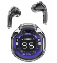 Acefast беспроводные наушники T8 crystal color bluetooth earbuds, цвет: bright black 