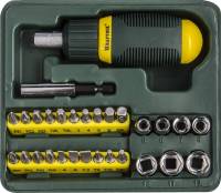 Набор Kraftool 25556-H29 Отвертка реверсивная с битами и торцовыми головками, 29 предметов