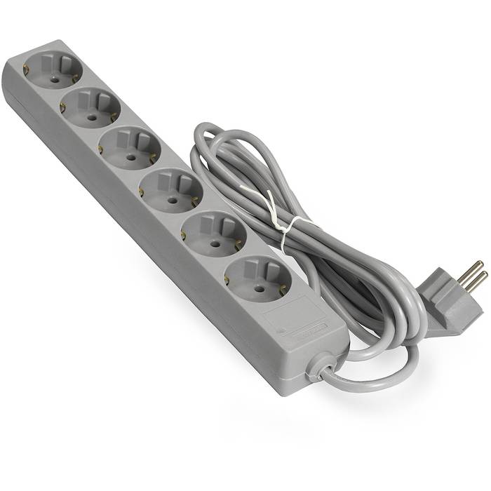 Удлинитель ExeGate ECE-6-5G (6 евророзетки с заземлением, 5м, серый) <EX285835RUS>