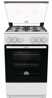 Газовая плита Gorenje GG5A10WH , эмалированная сталь , газовая , oбъем духовки-70 л / Global