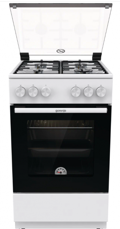 Газовая плита Gorenje GG5A10WH , эмалированная сталь , газовая , oбъем духовки-70 л / Global