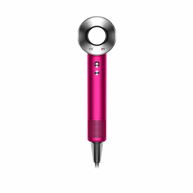 Фен Dyson HD08 Fuchsia/Nickel, мощность - 1600 Вт, количество скоростей - 3, количество температурных режимов - 4.