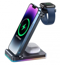 Joyroom Беспроводное зарядное устройство WQN01 3 в 1 | для телефона, часов, наушников