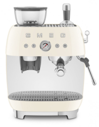 Smeg Кофемашина-эспрессо со встроенной кофемолкой EGF03CREU | Тип напитка: капучино, латте, эспрессо |  Цвет кремовый