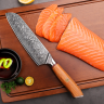 Xiaomi нож сантоку из дамасской стали Keemake 7 Inch Santoku Knife 67 слоев основа VG10 (10CR15MOV) + 316 сталь HRC60+-2 (P-6) бежевый