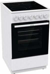 Электрическая плита Gorenje GEC5B41WG / поверхность - стеклокерамика, конфорок - 4 шт, духовка - 62 л, гриль, 85 см x 50 см x 59.4 см Global