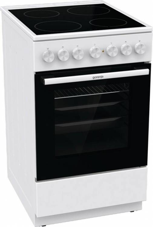 Электрическая плита Gorenje GEC5B41WG / поверхность - стеклокерамика, конфорок - 4 шт, духовка - 62 л, гриль, 85 см x 50 см x 59.4 см Global